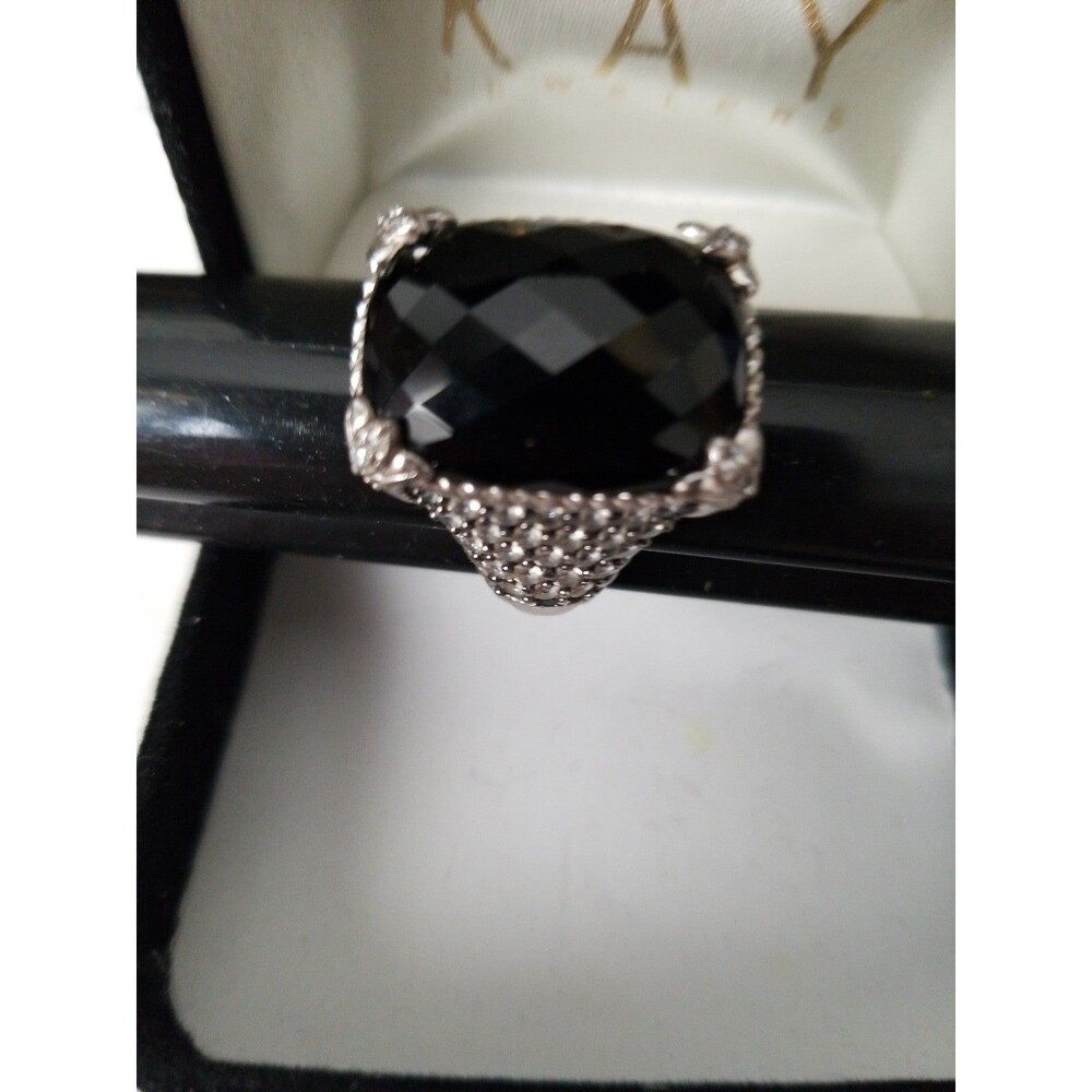 Judith Ripka Onyx RING SIZE 10 - Picture 4 of 8